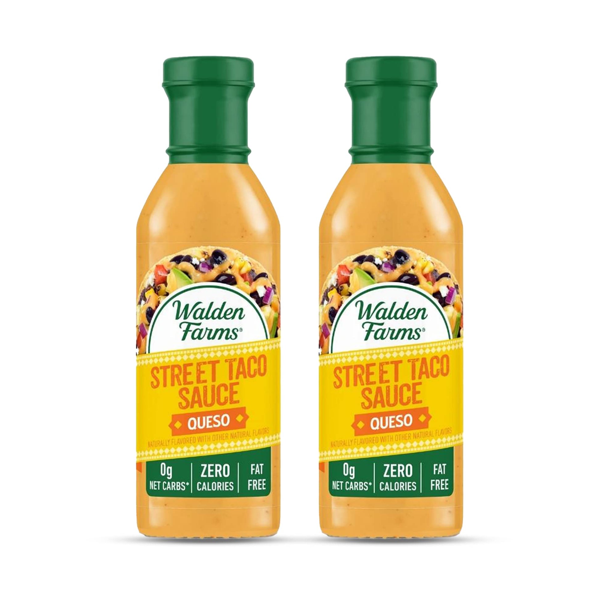 Walden Farms Street Taco Sauce Queso - Calorie-Free, Gluten-Free, Low Carb, Keto-Friendly, Sugar-Free, Creamy Queso Flavor, (12 