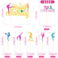 43 Pieces Gymnast Cake Toppers Glitter Gymnastics Cake Decorations Gymnastics Cupcake Toppers Gymnast Party Decorations Gymnasti