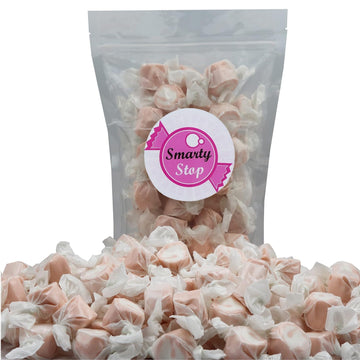 Gourmet Soft And Chewy Salt Water Taffy Candies - Individually Wrapped - Bulk Bags (Coffee Mocha, 1 Pound (Pack Of 1))