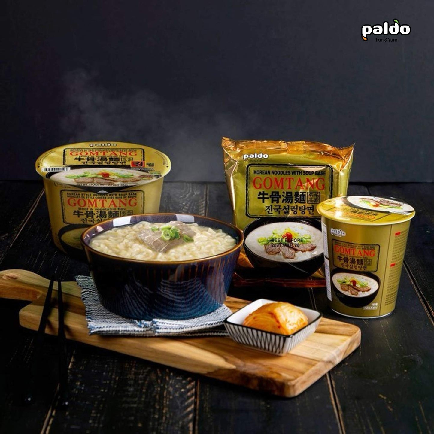 Paldo Fun & Yum Gomtang Ramen 20-Pack, 4.05 Ounce (Pack Of 20)