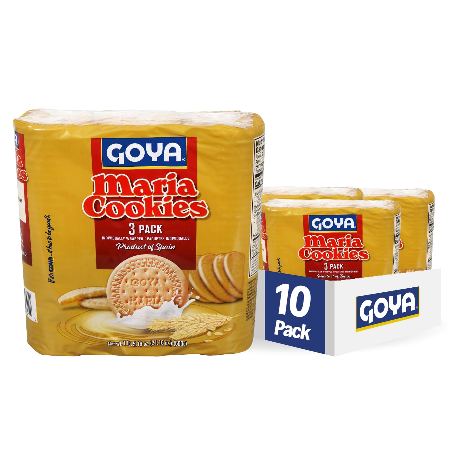 Goya Foods Maria Cookies Family Pack, 21.16 Ounce (Pack Of 10 ...