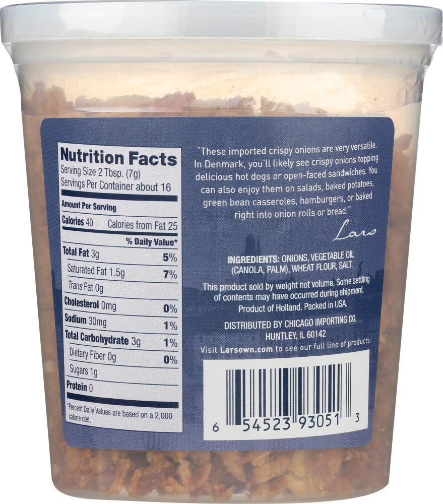 Lars Own Imported Crispy Onions 4 Ounce Package (Pack Of 2)