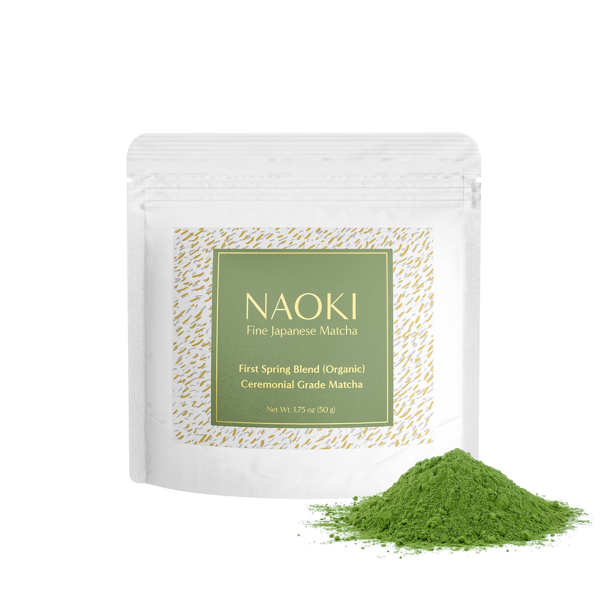 Naoki Matcha Organic Ceremonial Grade Matcha Green Tea Powder – First Spring Blend, 50g (1.75oz) from Kagoshima, Japan