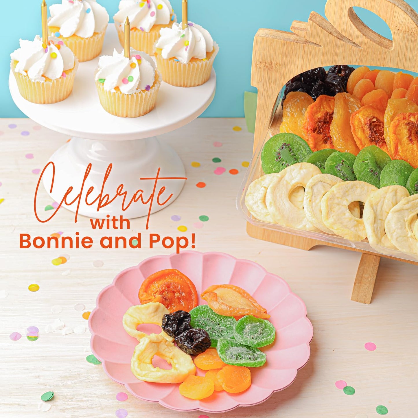 Dried Fruit Birthday Gift Box, Gift Basket Assortment | Apple, Mango, Apricot And More | Great For Snacks, Healthy Gifts, Parties, Corporate, Sympathy, Holidays, Men, Women, Families | Bonnie And Pop