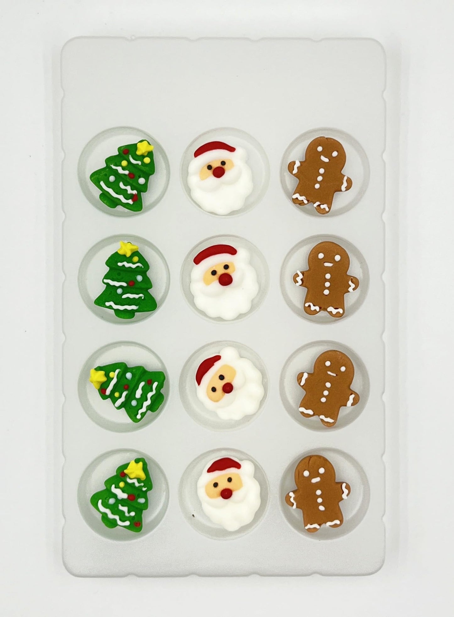 Sentovac 12Pcs Edible Cake Decorations And Cupcake Toppers | Santa, Tree, Sprinkles For Christmas And Birthday Parties