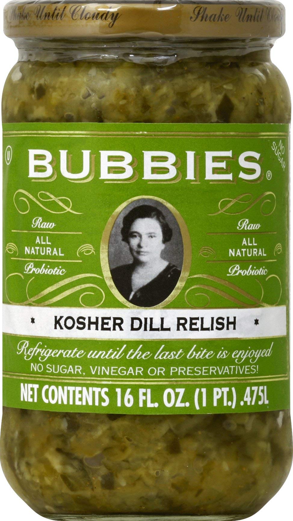 Bubbies, Relish, Kosher Dill, 16 Oz