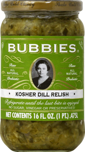 Bubbies, Relish, Kosher Dill, 16 Oz