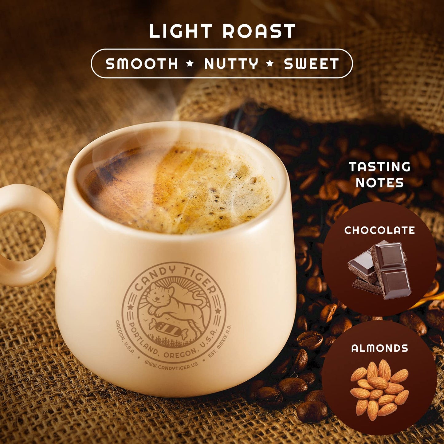 Whole Bean Coffee - Organic - Low Acid - Light Roast - Single Origin - 100% Arabica - Nicaraguan Coffee Beans - Direct Trade - S