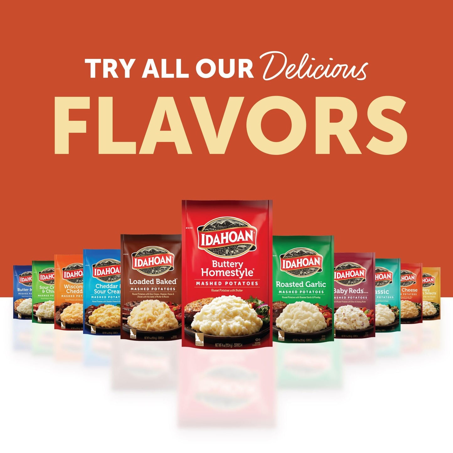 Idahoan Mashed Potatoes, Applewood Smoked Bacon, 4 Oz