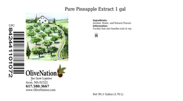 Olivenation Pineapple Extract From Natural Flavors, Tropical Aroma & Taste For Baking, Beverages, Frosting, Sugar Free, Non-Gmo,