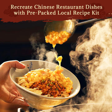 Noodology Chinese Saucy Dan Dan Noodles Kits, Szechuan Chili Mala Savory Umami Spicy Flavor,Hand-Cut Thick Noodles Ramen,Sun-Dri