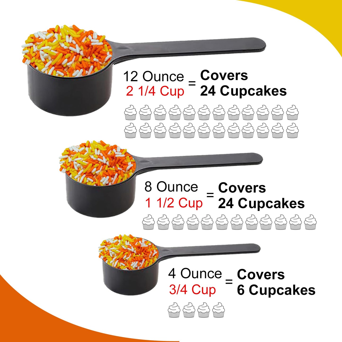 Sprinkle Me This Harvest Candy Corn Blend Edible Confetti Sprinkles 4 Oz