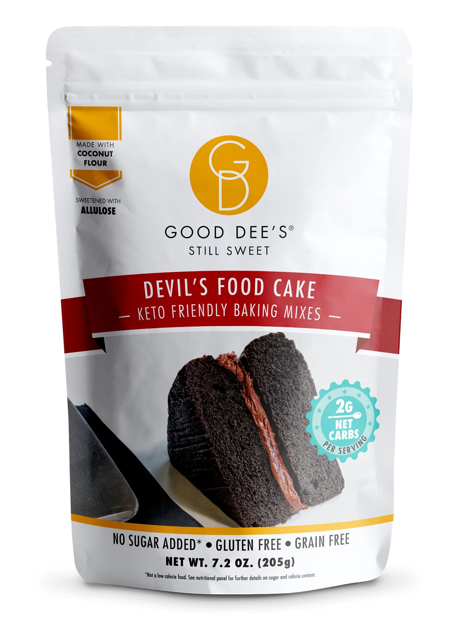 Good Dees Low Carb Baking Mix, Devils Food Cake Baking Mix, Keto Baking Mix, No Sugar Added, Gluten Free, Grain-Free, Soy-Free,
