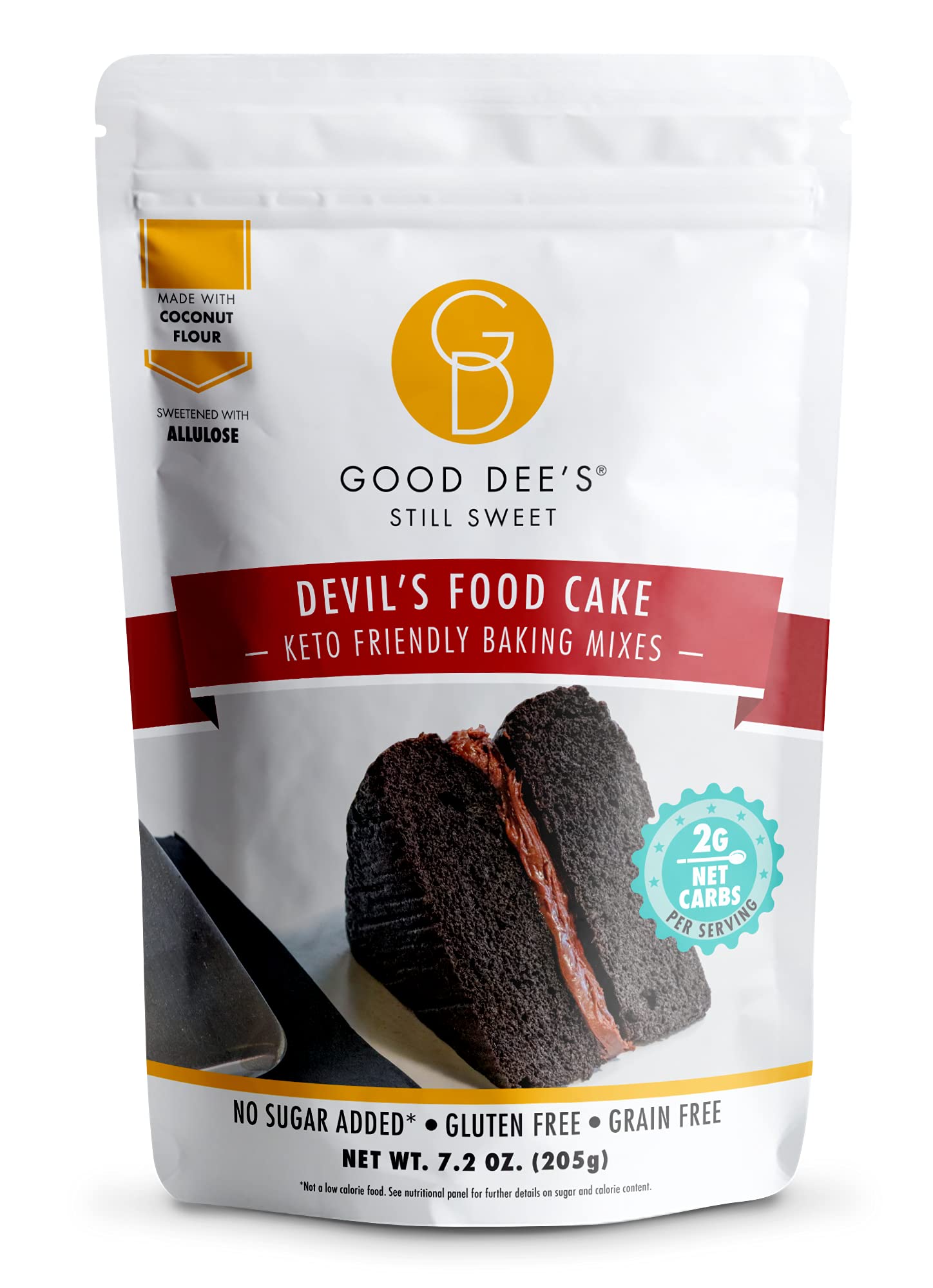 Good Dees Low Carb Baking Mix, Devils Food Cake Baking Mix, Keto Baking Mix, No Sugar Added, Gluten Free, Grain-Free, Soy-Free,
