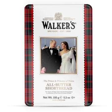 Walker's Shortbread The Prince & Princess of Wales Limited Edition Tin, All-Butter Shortbread Cookies, 5.3 Oz