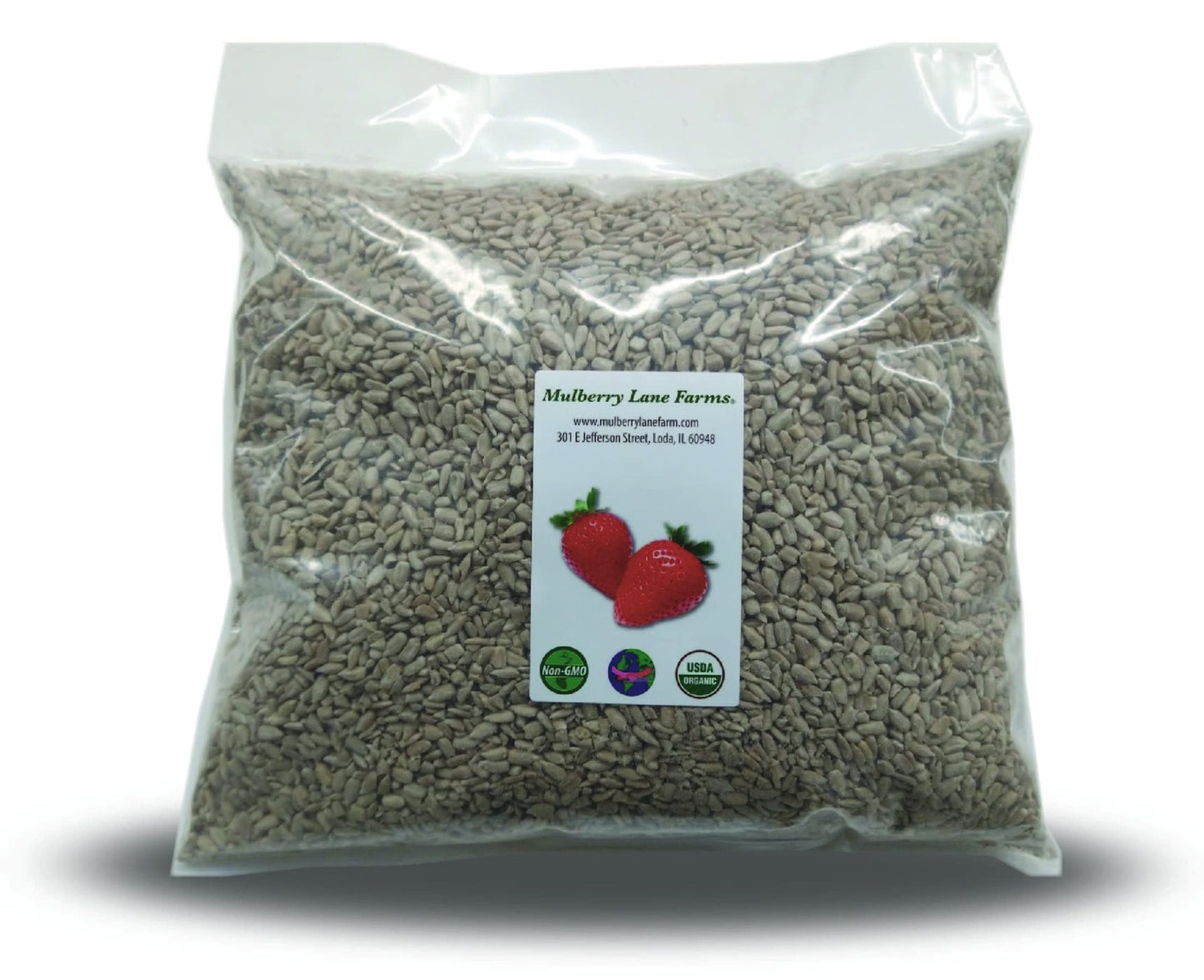 Sunflower Seeds, 5 Pounds Raw, Hulled, Unsalted, No Salt, Usda Certified Organic, Non-Gmo Bulk, Product Of Usa, Mulberry Lane Fa
