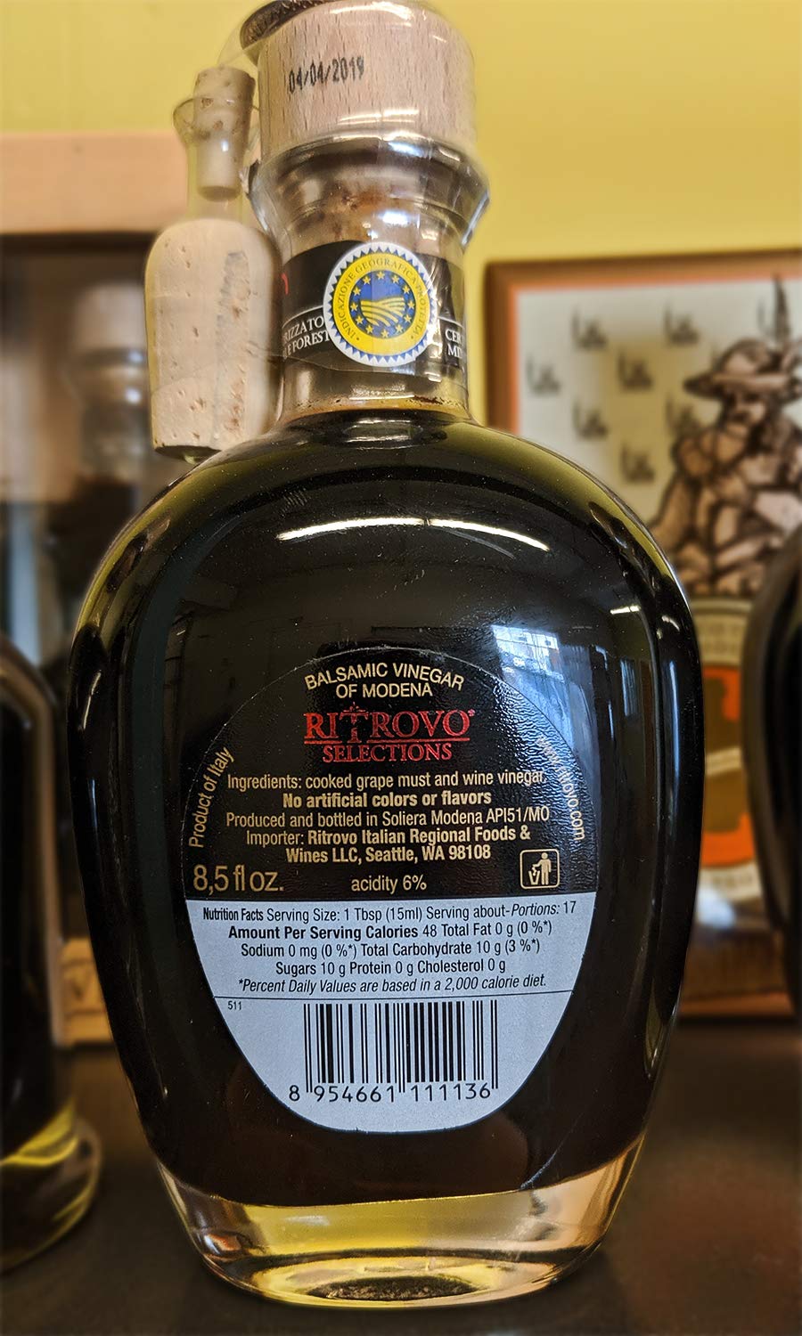 Ritrovo 6 Yr. Balsamic Vinegar, 250 Ml Decorative Bottle