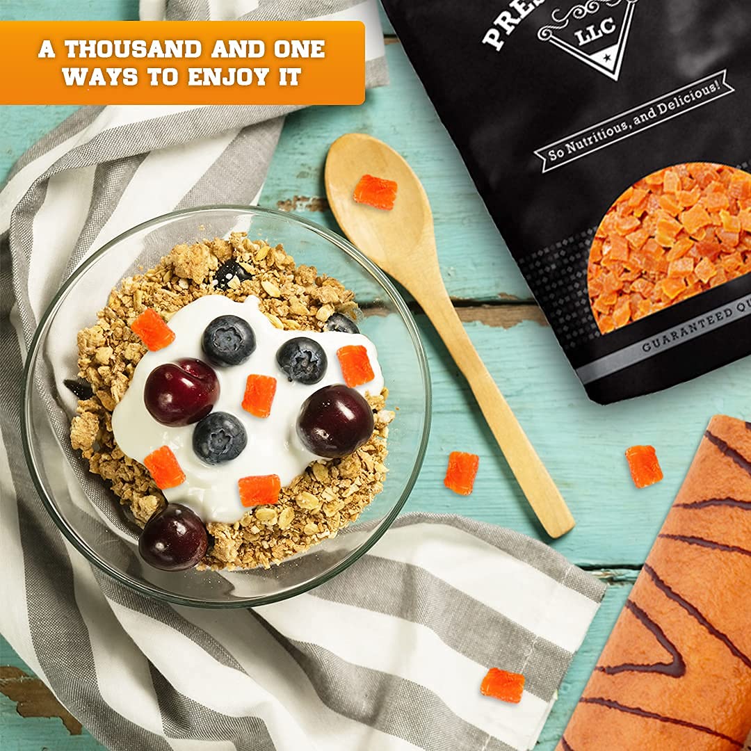 Presto Sales Apricot, Fancy Chopped, Sweet Turkish, 80 Oz. | No Added Sugar, Dried Fruit, Snack | Dietetic, Vegan, Intense Flavor, Burst Of Energy, 1 Choice | Resealable 5 Lbs. Bag