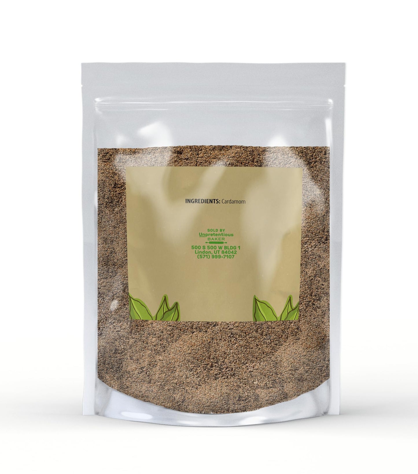 Unpretentious Ground Cardamom, 8 oz, Aromatic, Indian Cuisine, Curries & Soups