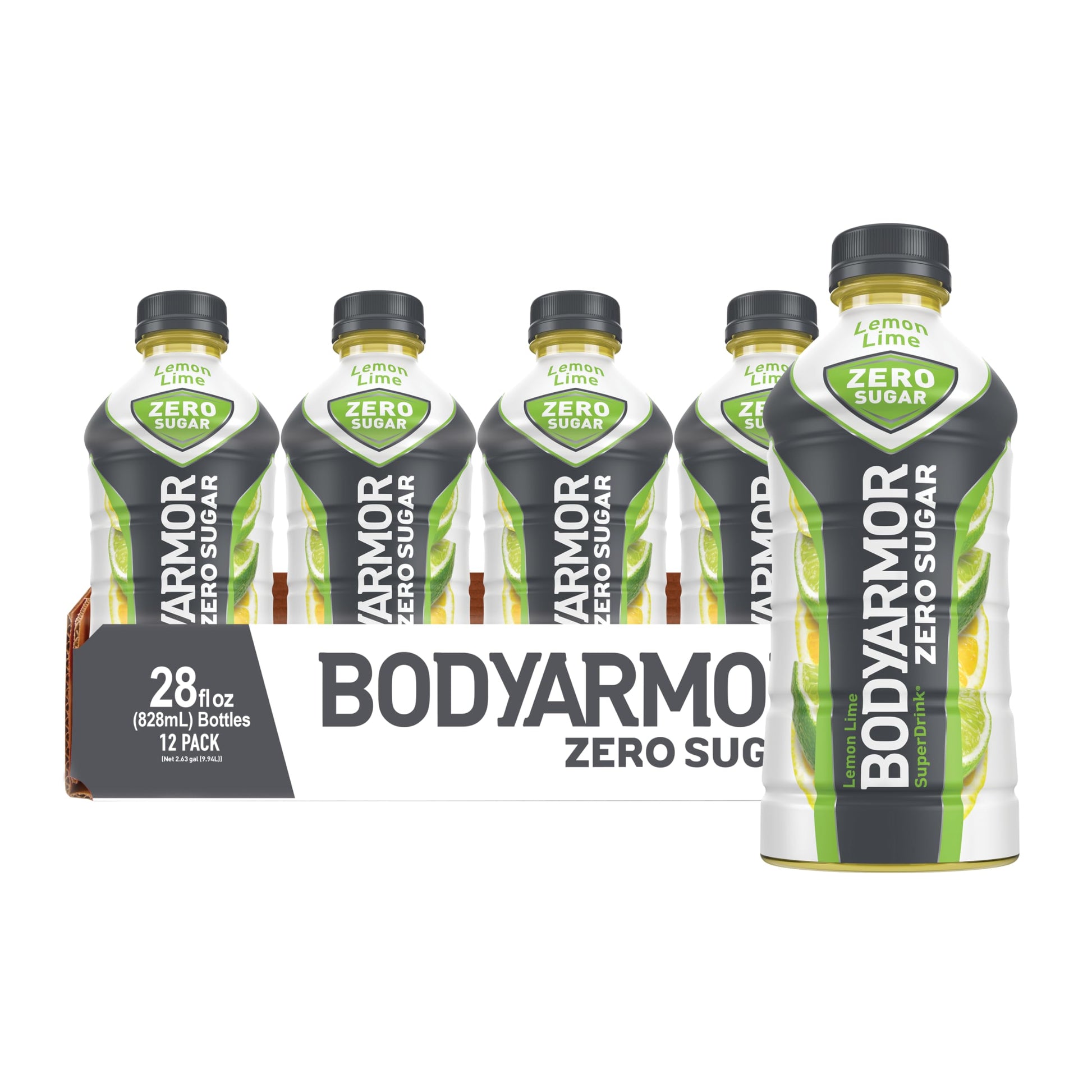BODYprotective covering ZERO Sugar Lemon Lime  Sugar Free Sports Drink - Low-Calorie Hydration - Natural Flavors with Potassium Packed Electrolytes  Antioxidants  and B-vitamins  28 fl oz (Pack of 12)
