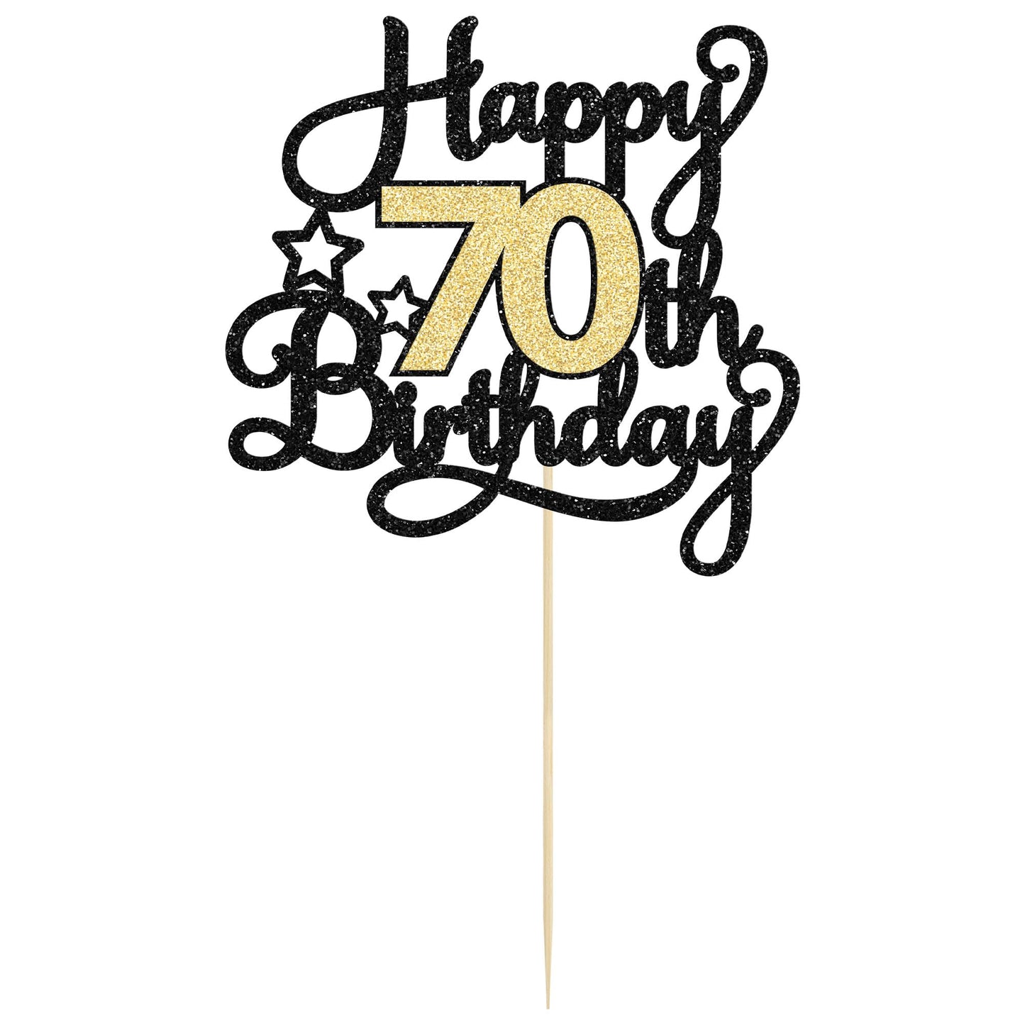 1Pc Happy 70Th Birthday Cake Topper Glitter Cheers To 70 Years Cake Topper 70 Fabulous Cake Decoration For Happy 70Th Birthday A