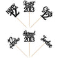 24Pcs Black 12Th Birthday Cupcake Toppers Twelve Happy 12Th Official Teenager Straight Outta 2013 Cupcake Picks Cheers To 12 Len