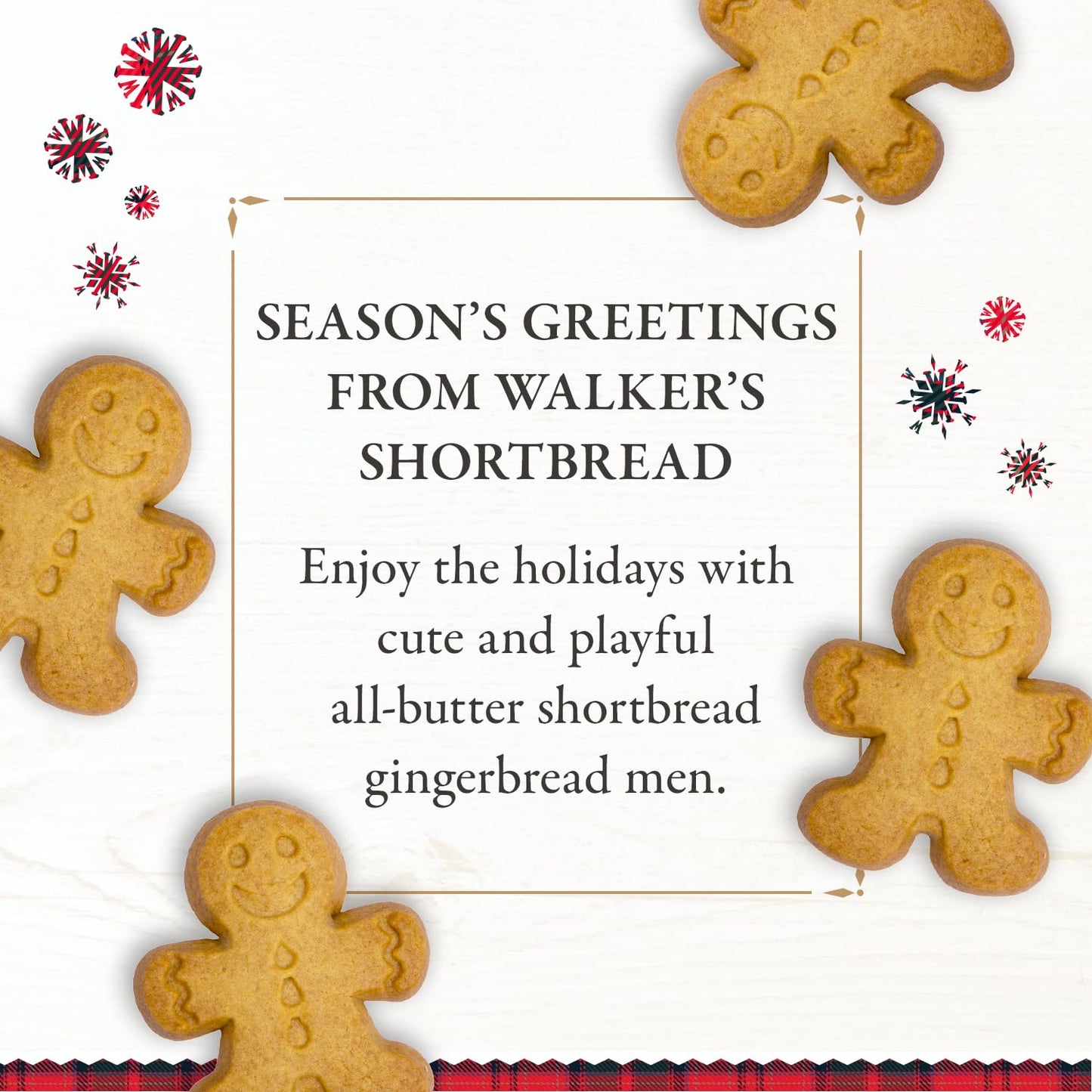 Walkers Festive Shortbread Gingerbread Men - Pack Of 12 Shortbread Cookie Boxes - Includes All-Butter Gingerbread Man Cookies