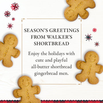 Walkers Festive Shortbread Gingerbread Men - Pack Of 12 Shortbread Cookie Boxes - Includes All-Butter Gingerbread Man Cookies