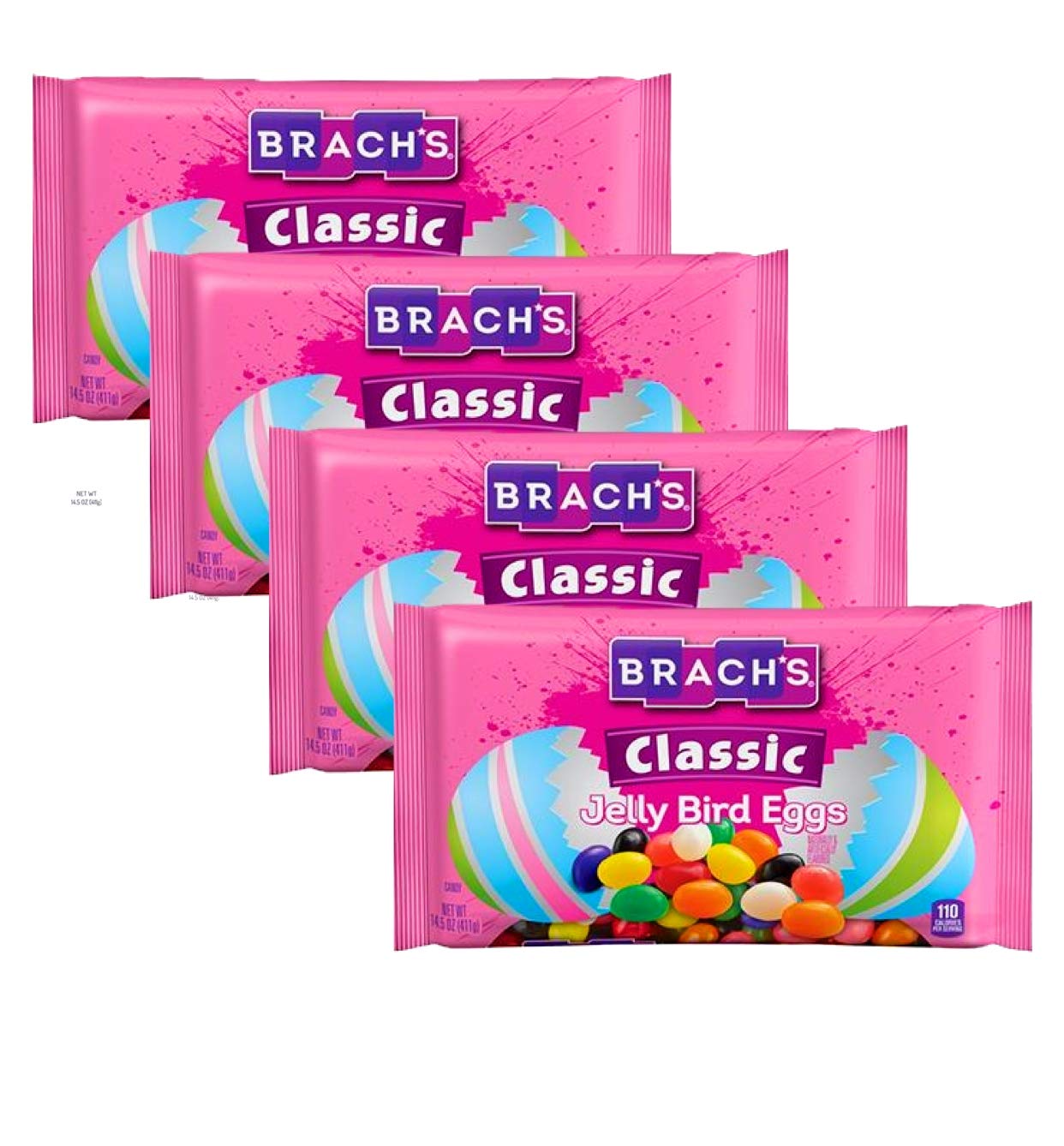 Brachs Classic Jelly Bird Eggs Easter Candy - Pack Of 4 Bags - 14.5 Oz Per Bag - 58 Oz Total Of Bulk Brachs Classic Jelly Beans