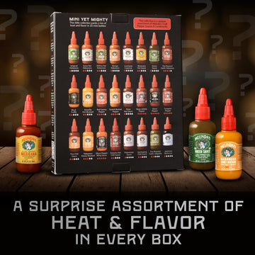 Melindas Mini Hot Sauce Variety Pack - Surprise 10 Pack (2 Oz Each) - Gourmet Hot Sauce Gift Set with Travel Friendly Mini Hot S