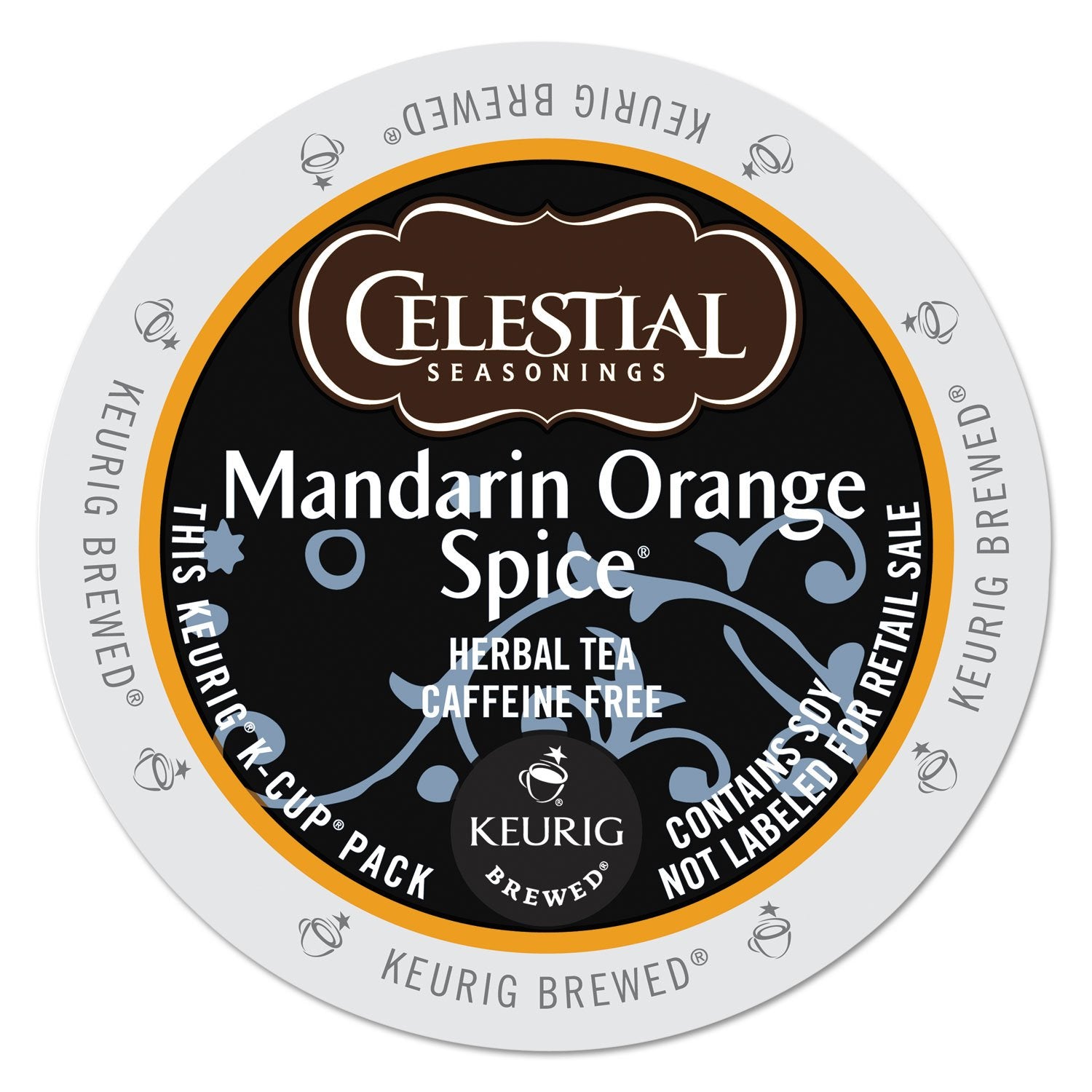 Celestial Seasonings Mandarin Orange Spice Herbal Tea K-Cup Pods, 96 Count, Model 5000203068