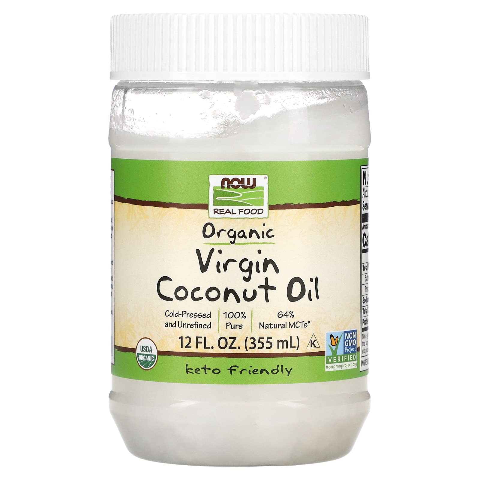 Now Foods Organic Virgin Coconut Oil, 12 Oz