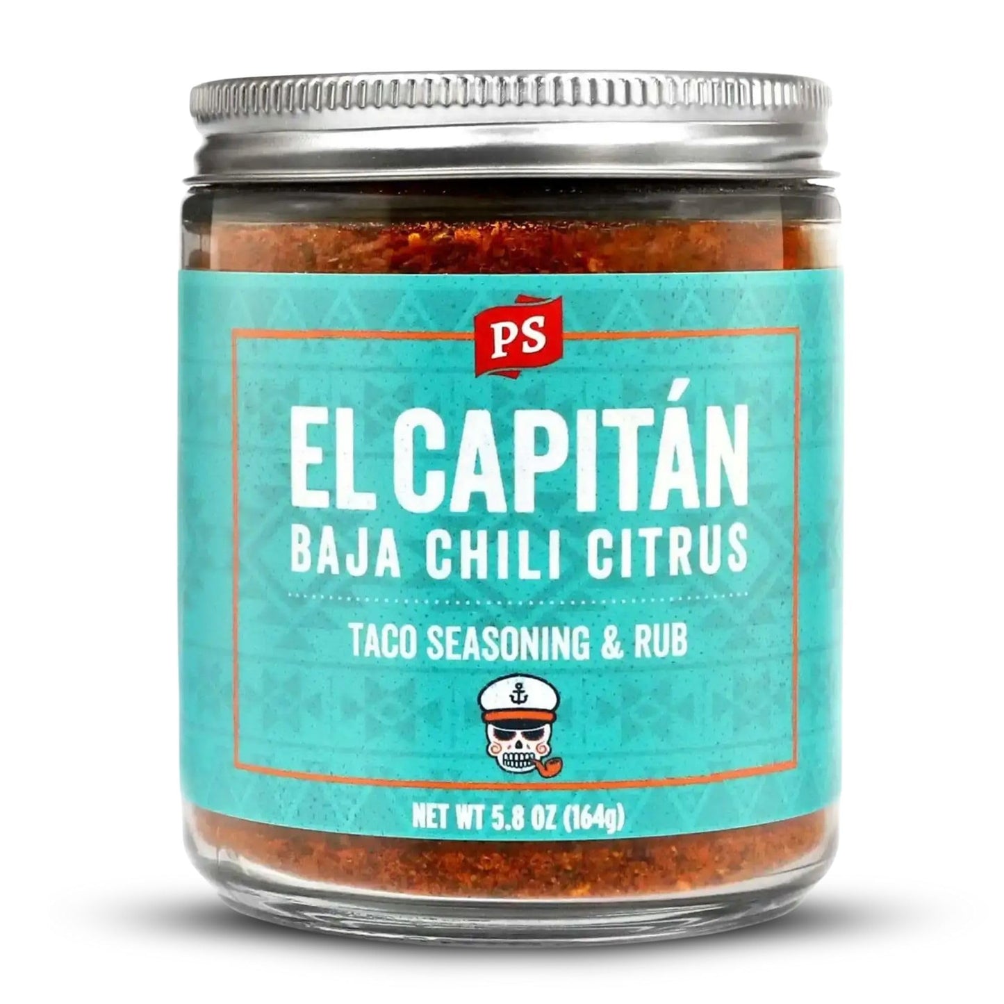 PS Seasoning El Capitan Baja Chili Citrus Taco Seasoning Mix, 5.8 Ounce, Dry BBQ Rub for Tacos, Fajitas, Chicken, Beef, Seafood