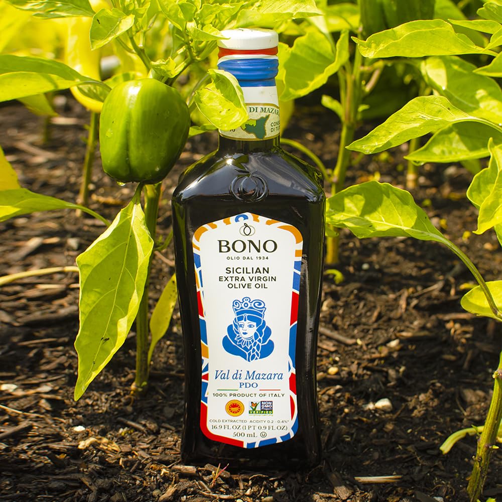 Bono Extra Virgin Olive Oil, Sicilian PDO, 16.9 Fl Oz, Val Di Mazara, Model 277495
