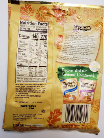 Werther'S Original Harvest Caramels - Caramel Apple Soft Caramels, Limited Edition, 2 Packs