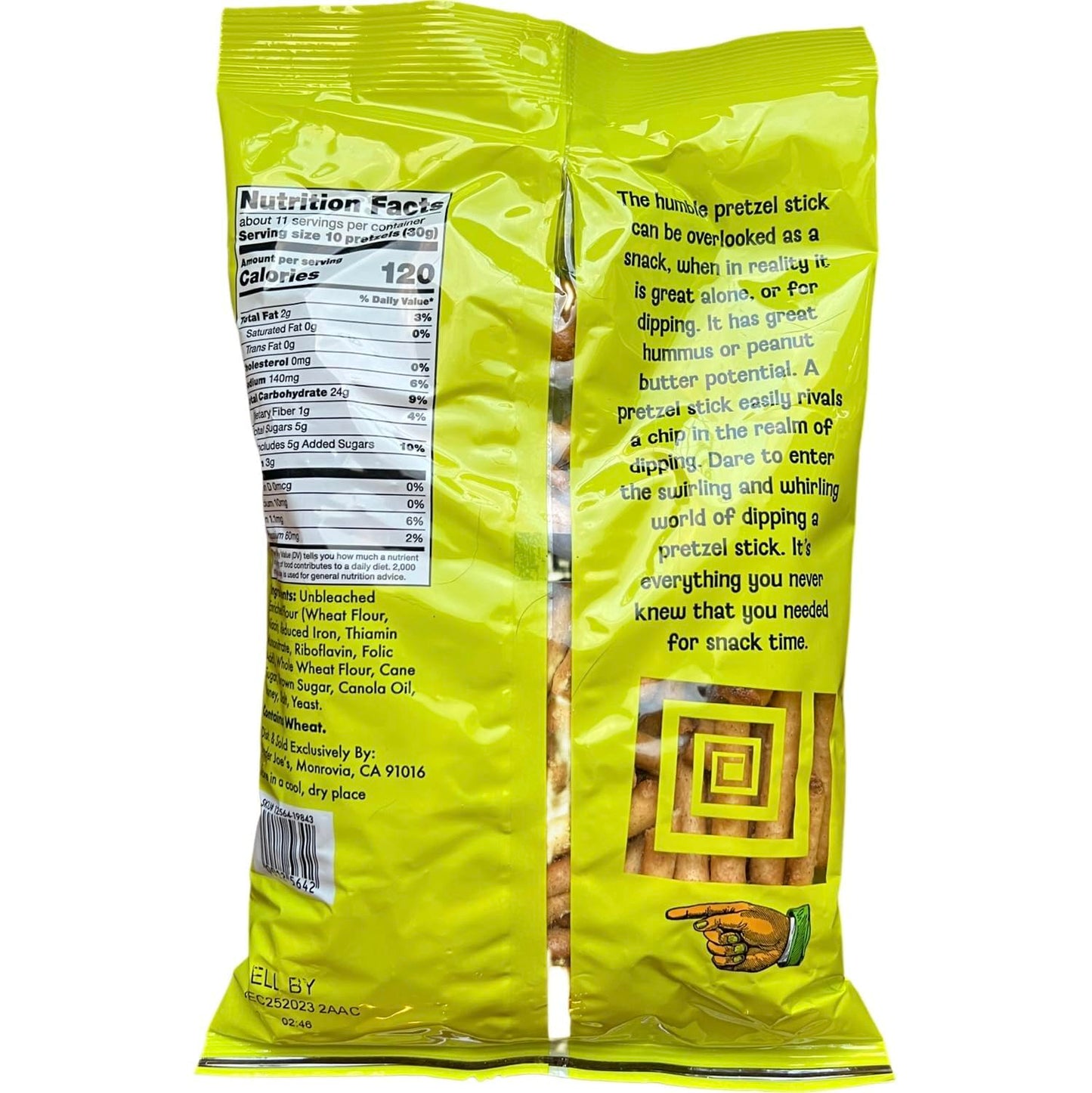 Trader Joes Pretzel Sticks with delicate flavor of baked-in honey, 12 oz (Pack of 1)