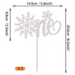Rssta i Snowflake Cake Topper Glitter First Birthday Decorations W 5.8 H 8.2 Silver Design 2 Model xm139-silver