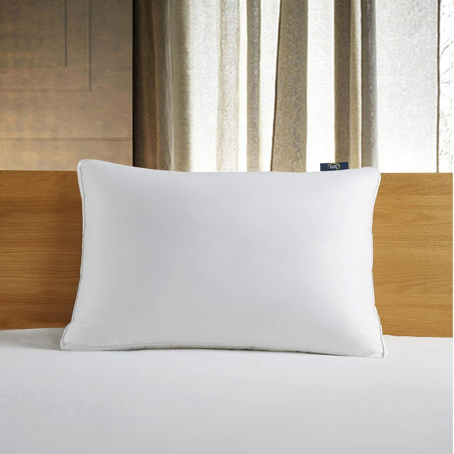 Serta 500 Fill Power Hotel Collection Gusseted 300 Thread Bed Side Sleeper-Made In Usa Pillow, 1 Count (Pack Of 1), White