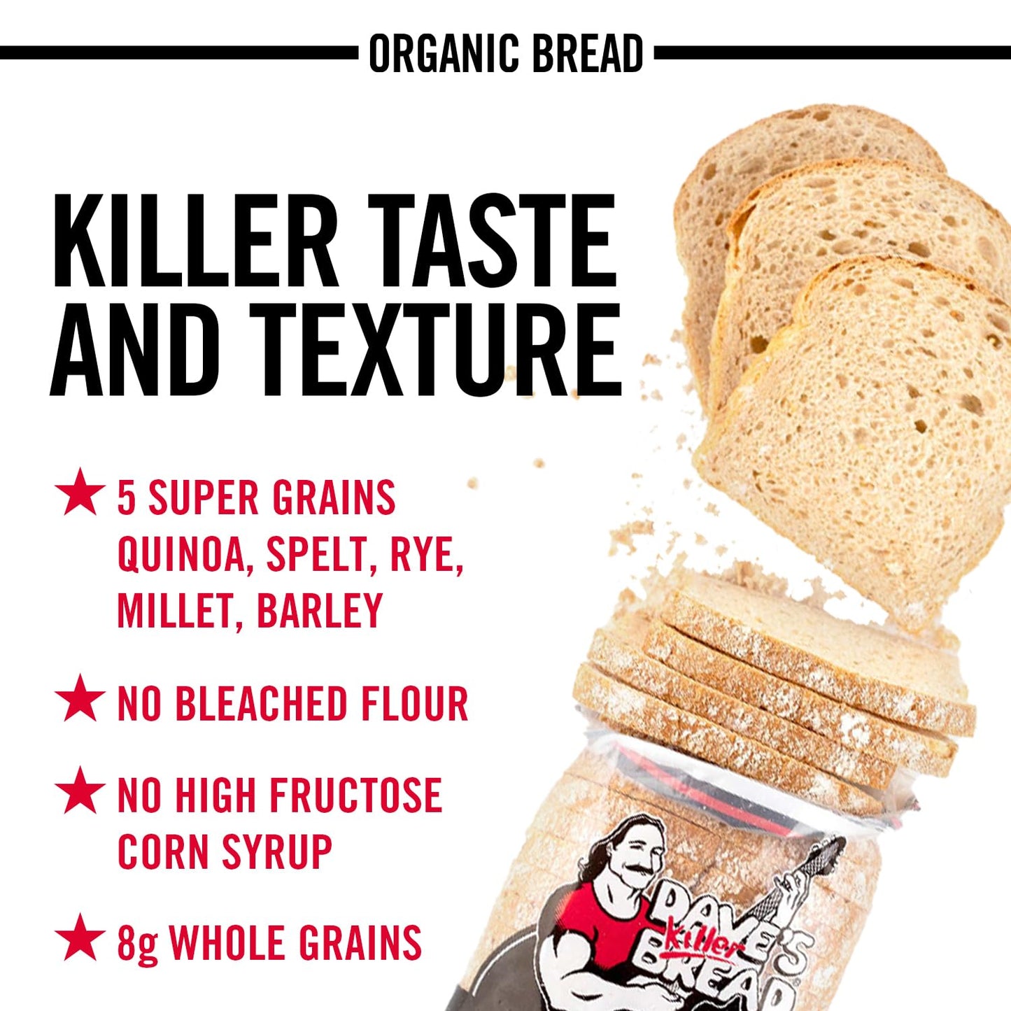 Daves Killer Bread White Bread Done Right Thin-Sliced, Organic White Bread, 20.5 oz Loaf