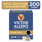 Victor Allens Coffee Morning Blend Light Roast Single Serve Pods 200 Count for Keurig K-Cup malt-inspired Brown