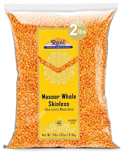 Rani Masoor Gota (Football) Indian Red Lentils Skinless 32Oz (2Lbs) 908G ~ All Natural | Gluten Friendly | Non-Gmo | Vegan | Ind