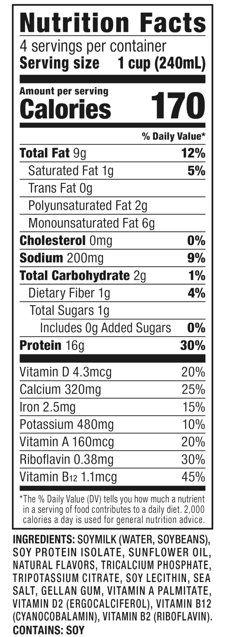 West Life Smoothie Blend Soy Milk, Unsweetened, 16g of Protein, Vegan Dairy Alternative, Lactose-Free, 32oz (Pack of 6)