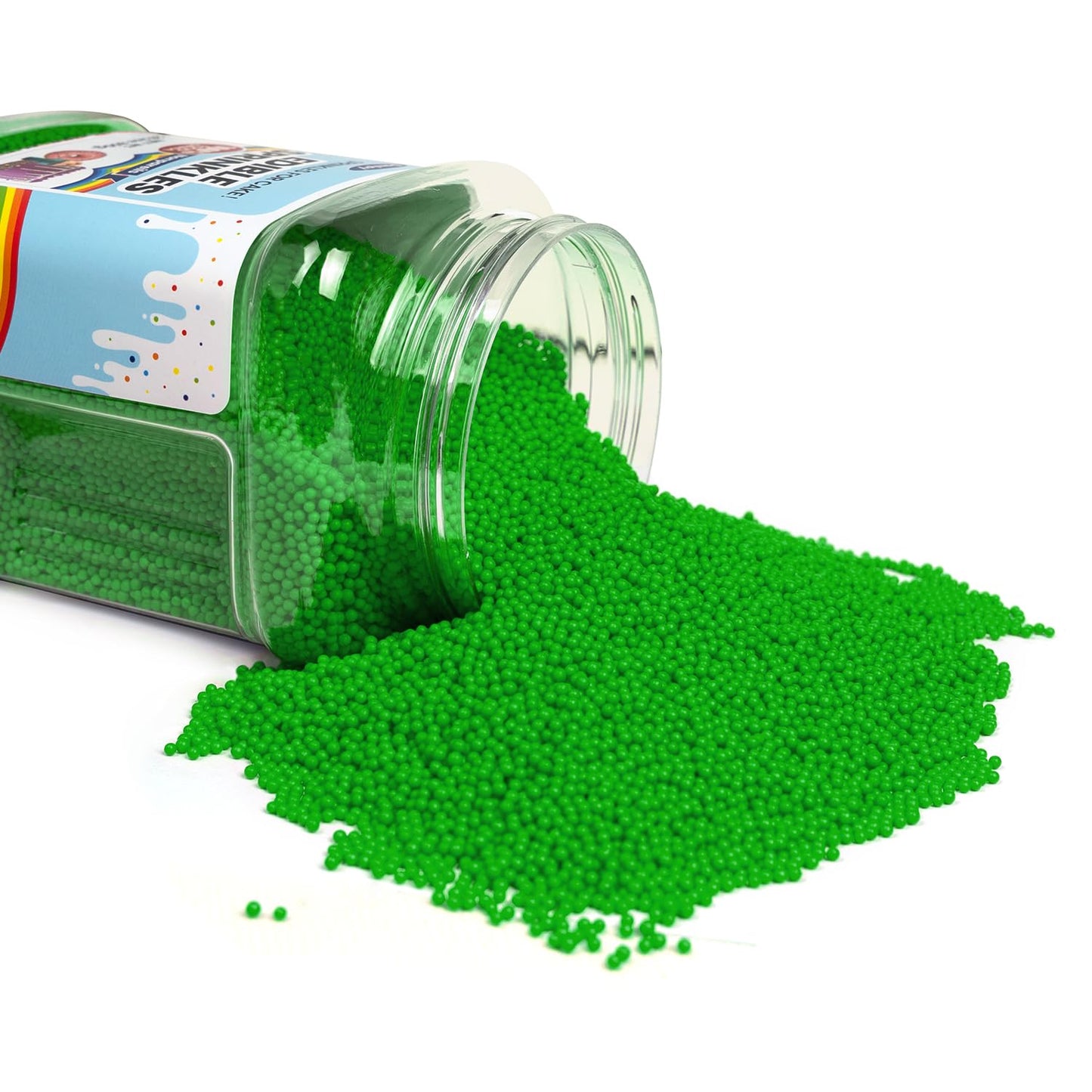 Edible Easter Green Nonpareils Sprinkles, Food Grade, Bulk 800G, Cake Toppers And Cake Decorations, Ice Cream, Wedding Party Val