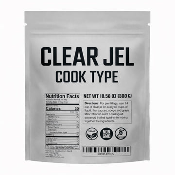 Clear Jel Cook Type Powder for Canning, Cooking and Pie Filling. 300 Gram Value Size Bag.