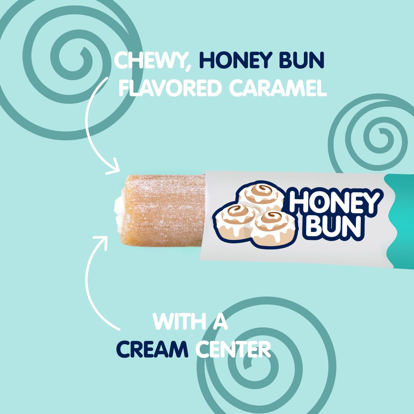 Goetze'S Candy Honey Bun Cow Tales - 2.25 Pound Canister (36 Ounces) - Fresh From The Factory