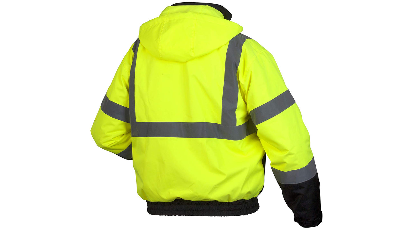 Pyramex Safety Rj3110S Rj31 Series Jackets Hi-Vis Lime Bomber Jacket - Size Small