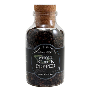 Olde Thompson Whole Black Peppercorns, Refill for Pepper Grinders, 6 Ounce