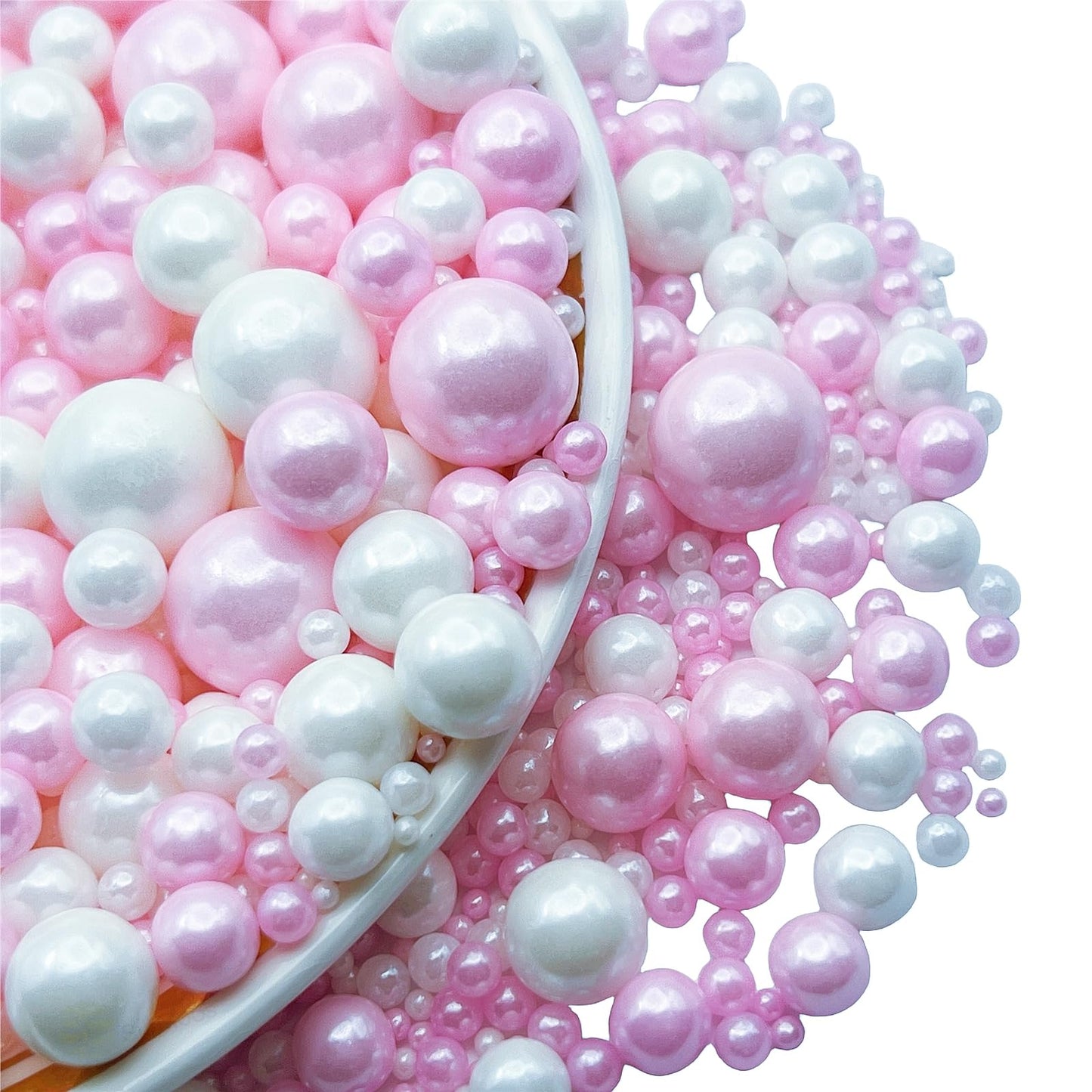 Se Si&Moos White And Pink Pearl Sprinkles For Decorating Edible Cake Cookie Pearls Cupcake Decorations Pink And White Sprinkles