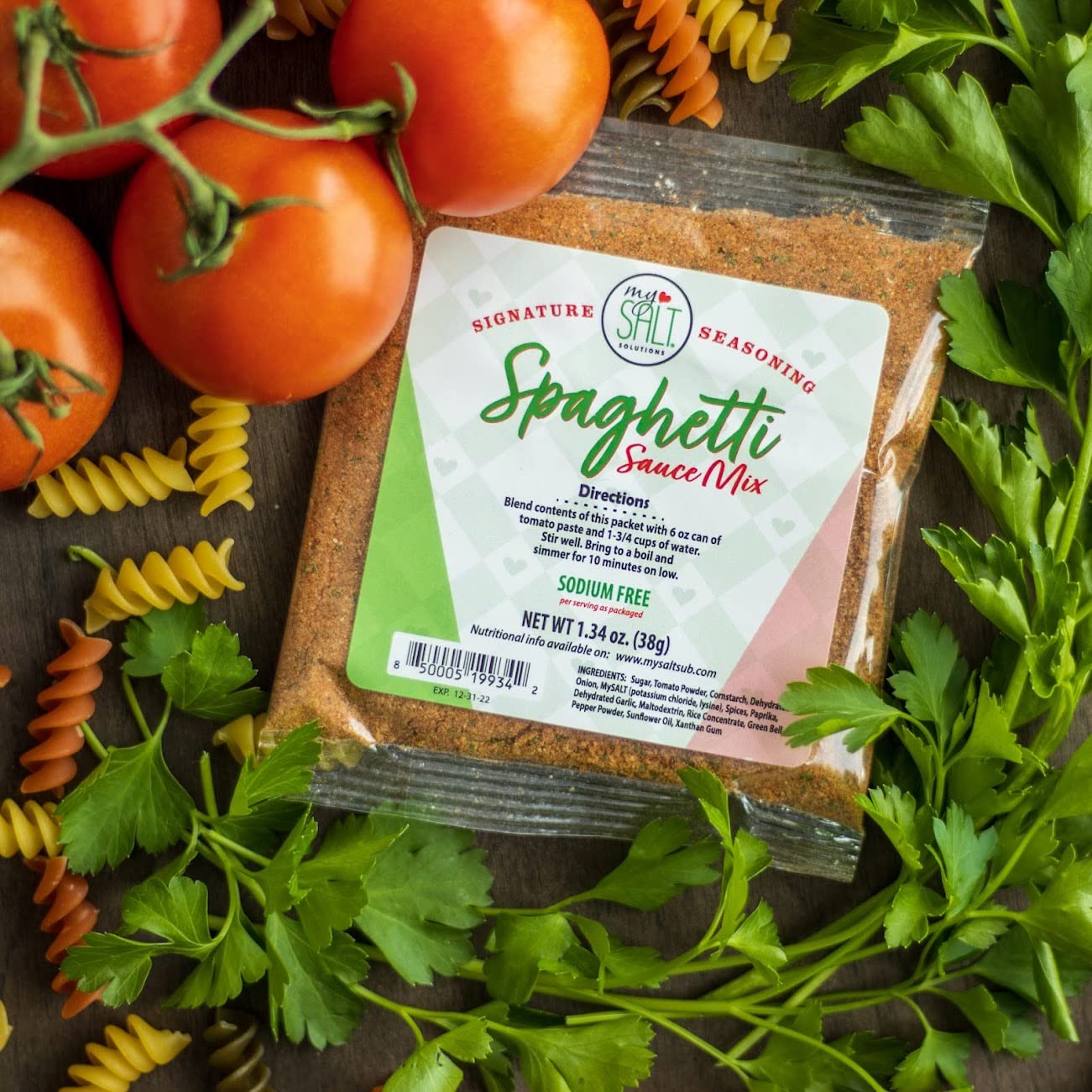 Mysalt Spaghetti Sauce Mix, Sodium Free (5 Pack)