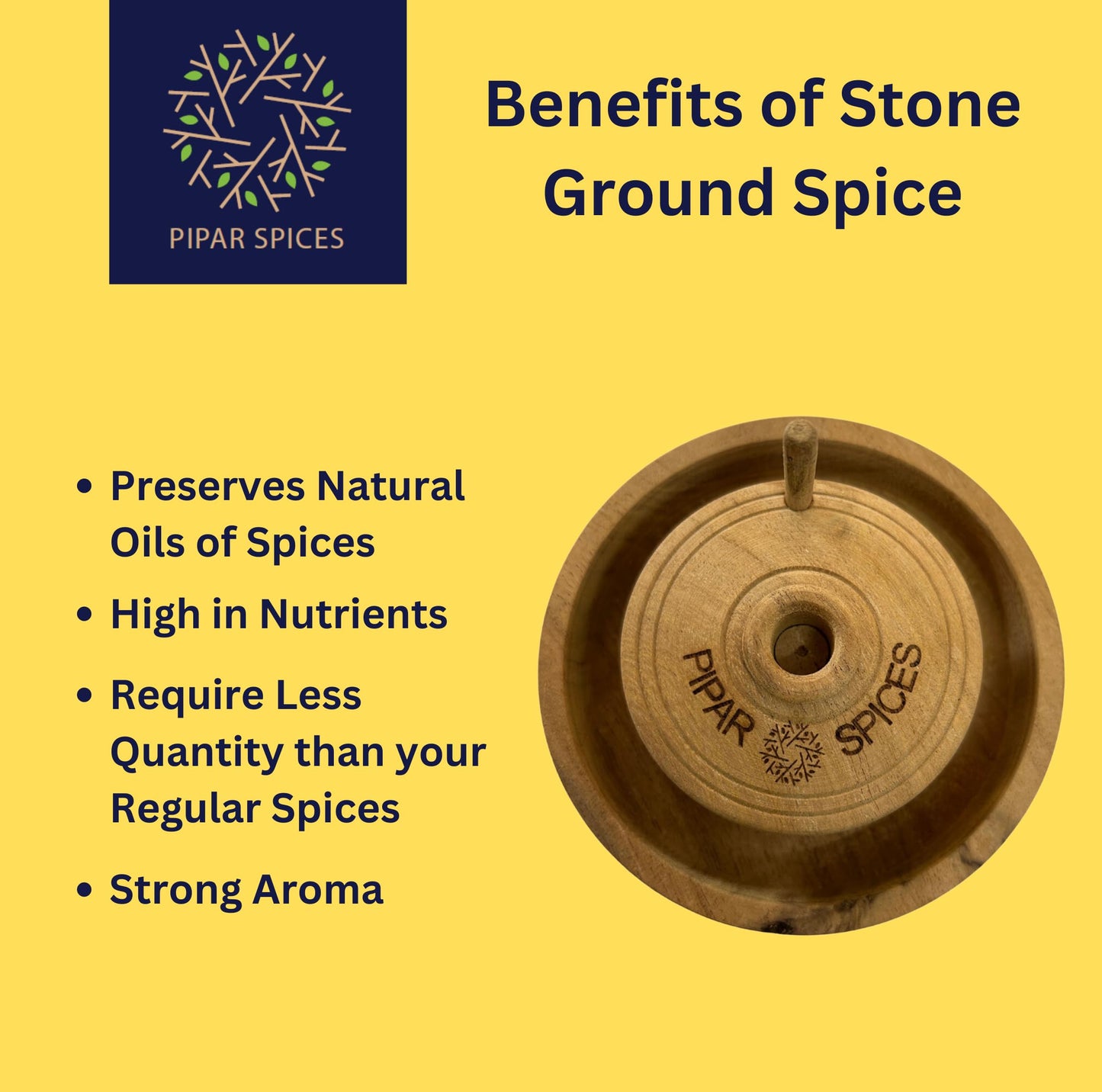 Pipar Spices Chole/Chana Masala - 200g (7 oz) Pack | Hand Grounded For Rich Aroma And Flavor.